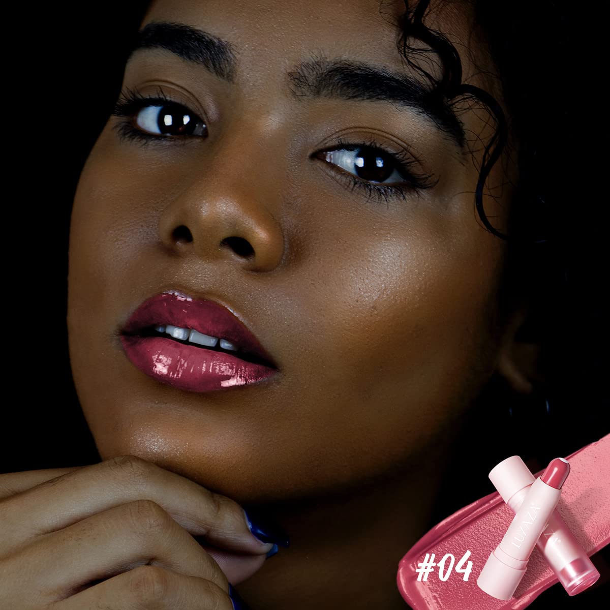 Tinted Lip Balm Chapstick with Color, Natural Semi - Gloss Finish, Hydrating/Coloring 2 in 1 Moisturizer Lip Stick for Girls & Women #04 Hot-Pink