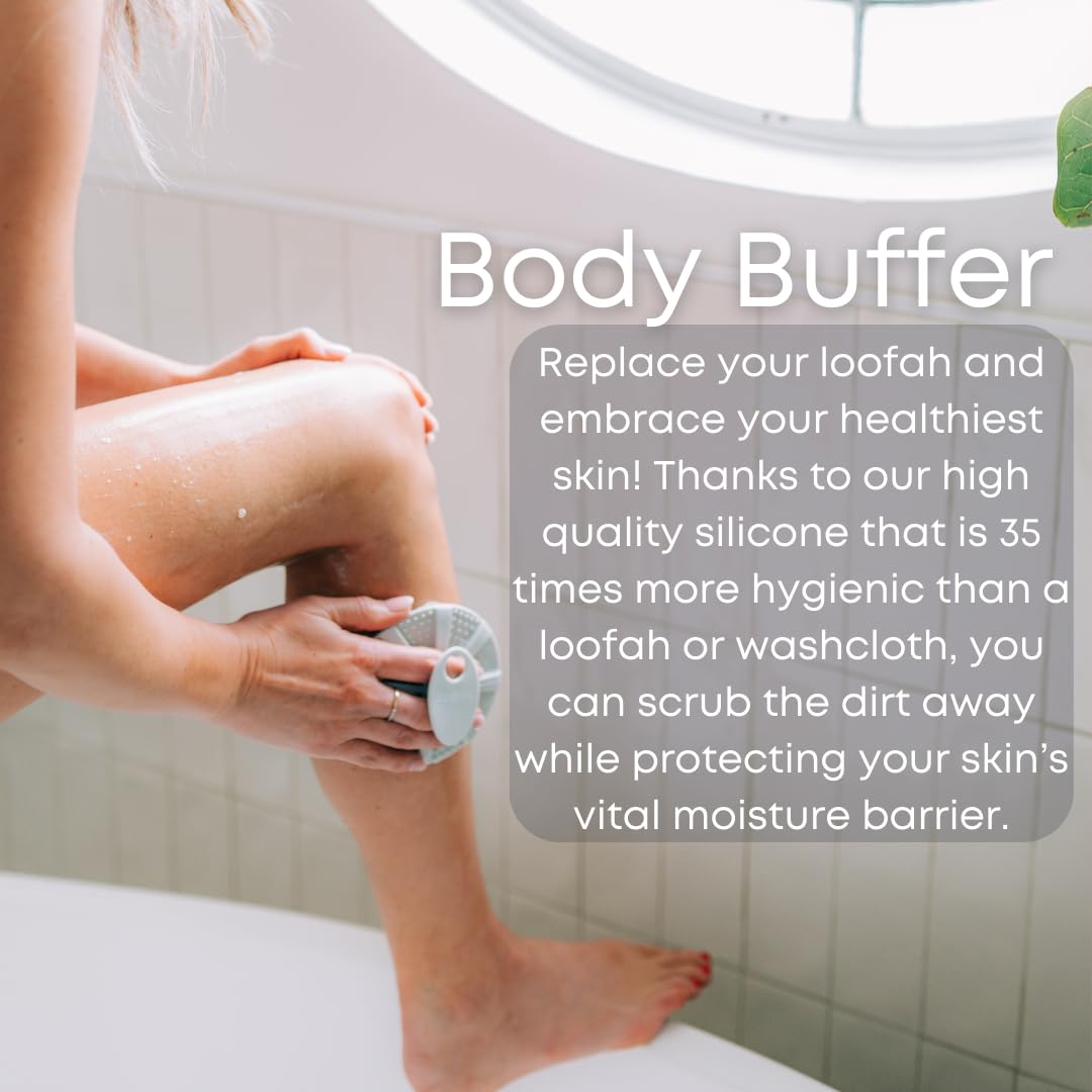 Skincare Essentials Kit - 4 Piece Bundle Pack - Face and Body Silicone Spa Accessory - Essential Beauty Set for Teen Girls Sky Blue