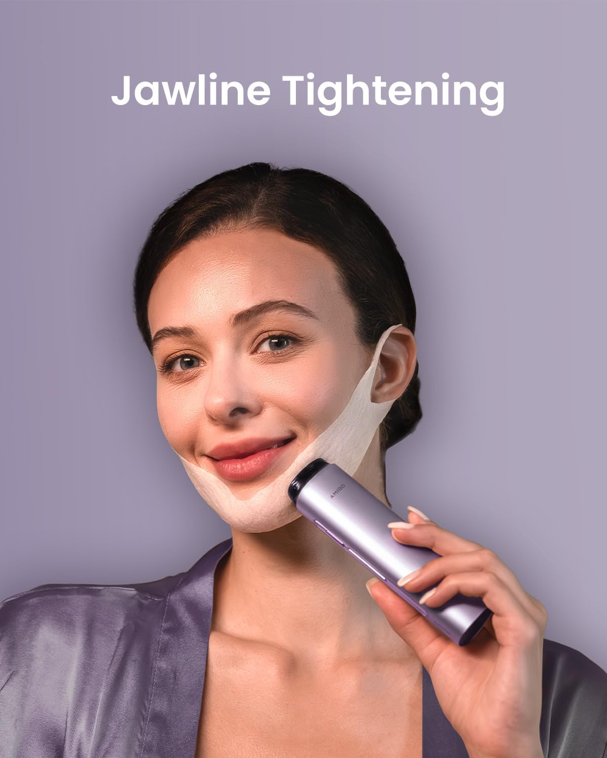 AMIRO R3 Turbo Facial Device, Precision Firming and Fine Line Smoothing Tool for Full Face, Eye Area & Jawline at-Home Therapy Purple