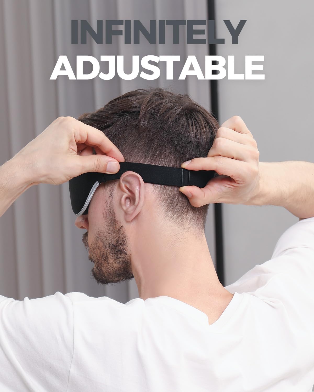 MZOO Luxury Sleep Mask for Back, Side Sleeper, Complete Light Blocking Sleeping Eye Mask Night Blindfold, 3D Zero Pressure & Spacious for Lash Extensions, Breathable Soft Eye Cover Flight Nap Travel