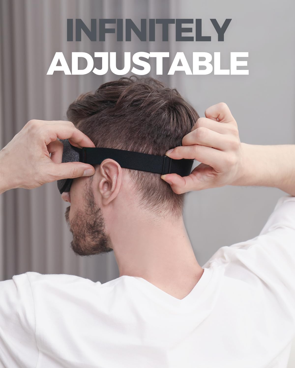 MZOO Luxury Sleep Mask for Back, Side Sleeper, Complete Light Blocking Sleeping Eye Mask Night Blindfold, 3D Zero Pressure & Spacious for Lash Extensions, Breathable Soft Eye Cover Flight Nap Travel