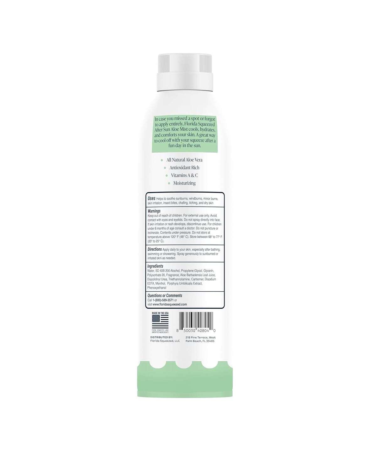 After Sun Aloe Mist | 6 oz | Revitalize, Nourish, Hydrate and Cool