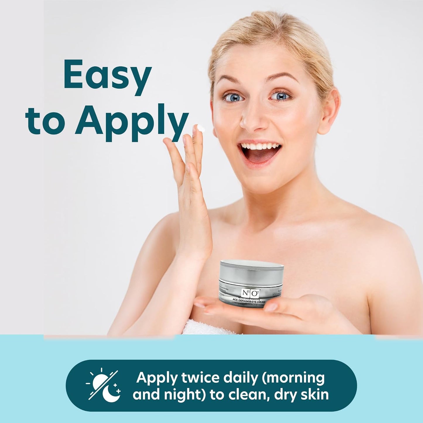 Age-Defiance Eye Cream - Day & Night Moisturizer with Nitric Oxide, Hyaluronic Acid, Complex Peptides, Ceramides - Hydrating Eye Cream for Dark Circles, Wrinkles, Fine Lines, Puffiness - 0.5 oz.