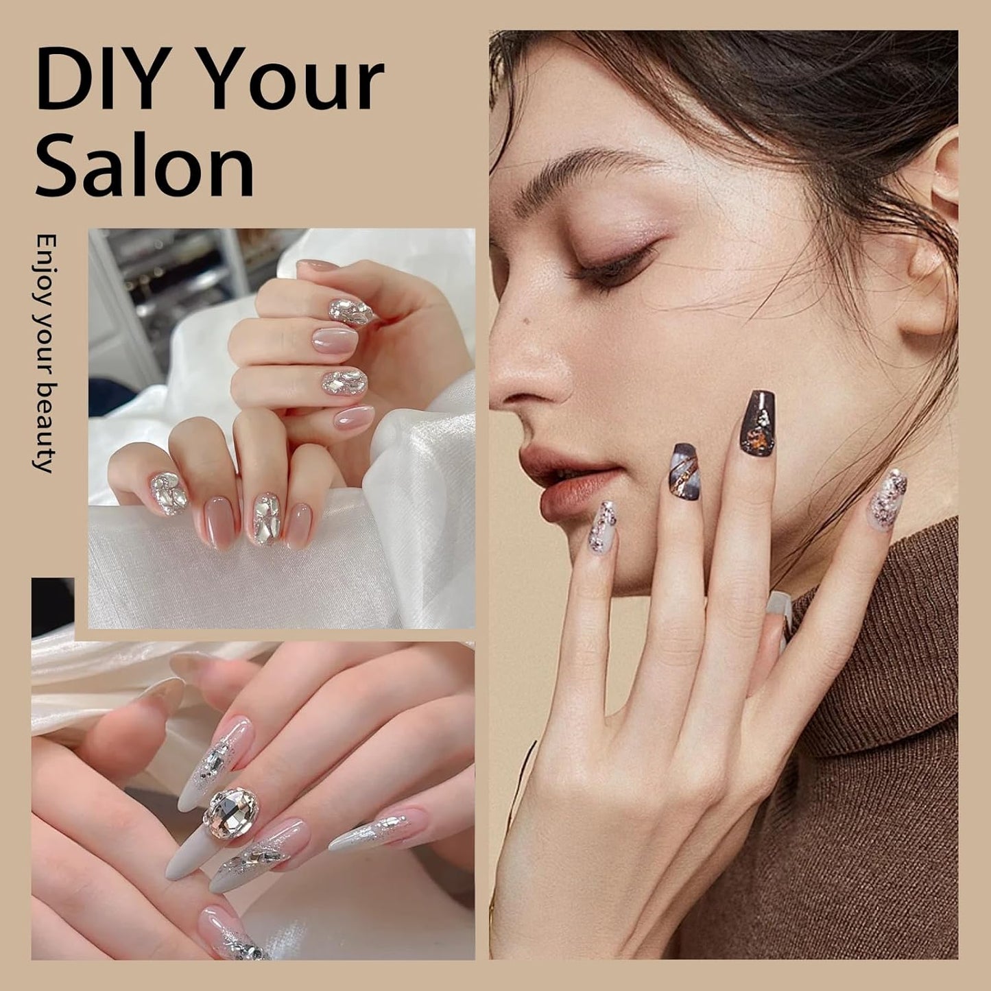 UV Light for Nails,288W UV Nail Dryer LED Light for Gel Polish-4 Timers Professional Nail Art Accessories,Curing Gel Toe Nails