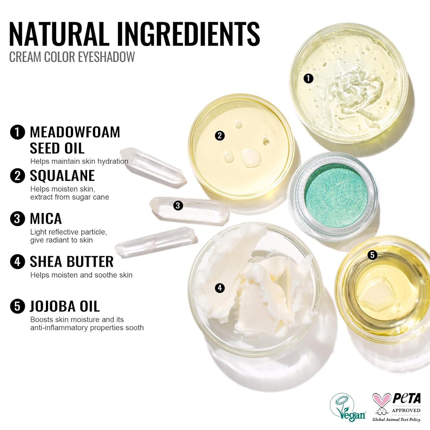 Oulac Shimmer Cream Eyeshadow also for Highlighter Blendable Eye Shadow Waterproof&Long Lasting with Moisturizing Formula Soft Shimmer Eye Make-up,Vegan & Cruelty-Free,6g P07