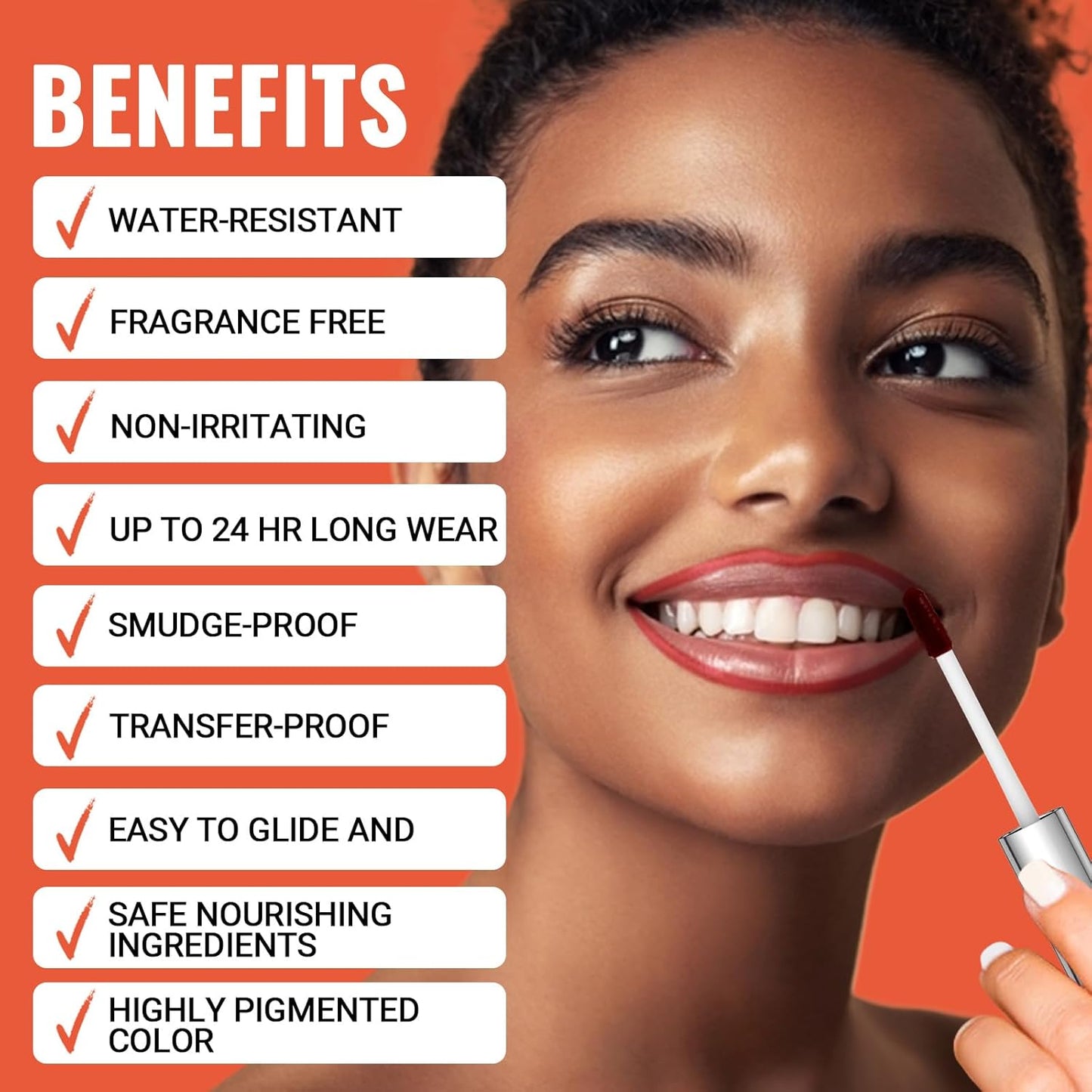 2pcs Lip Stain Peel Off - Lip Liner Stain Long Lasting Waterproof,2-in-1 Lip Liner with Tweezer Nude Matte,Non-Stick Cup,Highly Pigmented,Natural Finish,Stay On All Day,Perfect for Gift (Nude+Cocoa)