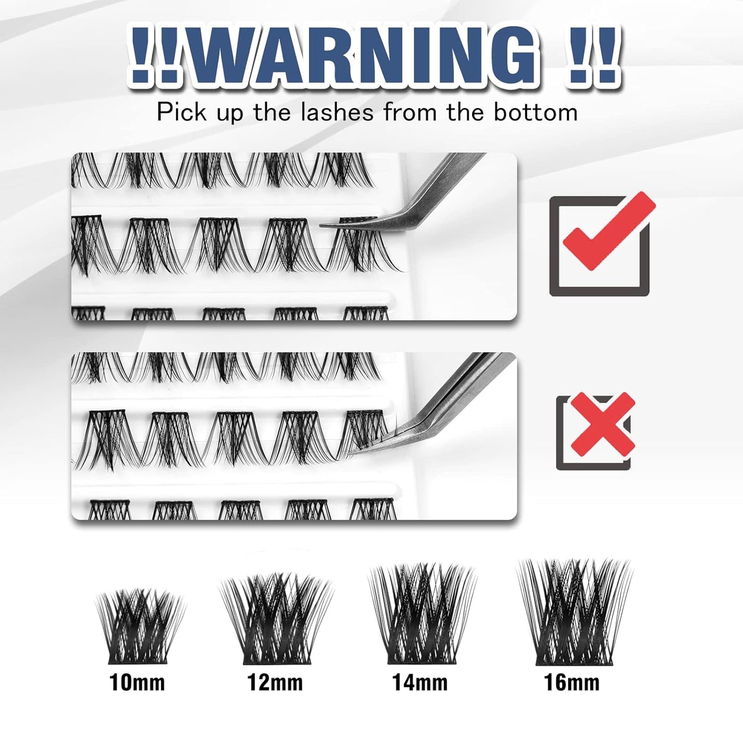 Lash Clusters 80 Clusters DIY Eyelash Extension Volume Lightweight Comfortable Handmade Reusable Individual Lashes False Eyelashes DIY at Home (Volume-16mm)