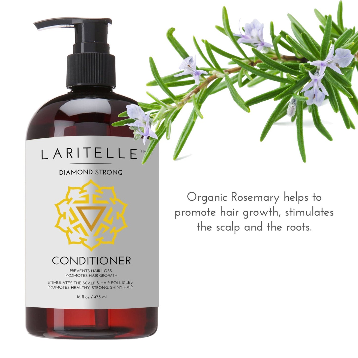 Organic Hair Growth Set | Shampoo 17 oz + Conditioner 16 oz + Hair Loss Treatment 4 oz | Argan Oil, Rosemary, Ginger & Cedarwood | NO GMO, Sulfates, Gluten, Alcohol, Parabens, Phthalates