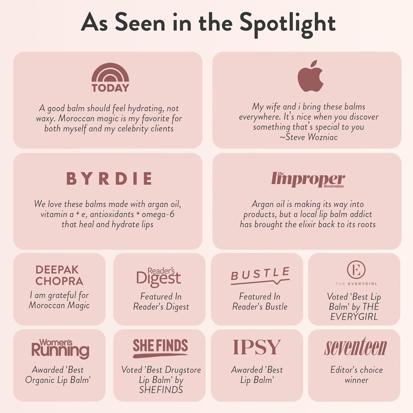 Moroccan Magic Organic Lip Balm 5 Piece Variety Pack Gift Set | Ultra-Hydrating Argan & Essential Oil Lip Moisturizer + Vitamin E | Smooth | Natural | Non-Toxic | Cruelty Free | 5 Pack