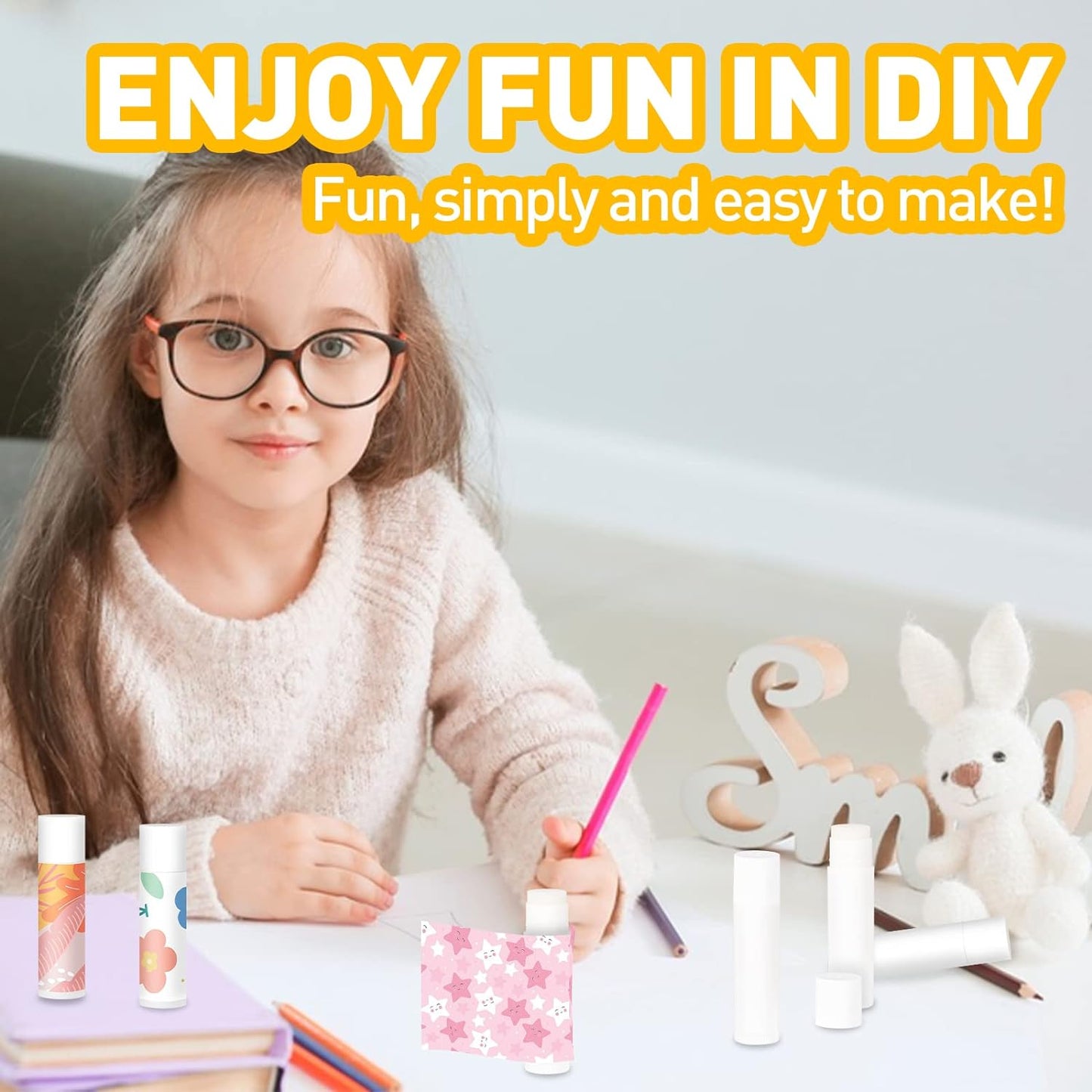 DMSKY 100-Pack Lip Balm Bulk 5 Flavors with Vitamin E and 100% Coconut Oil, Lip Care Product, Moisturizing Lip Balm for dry cracked lips