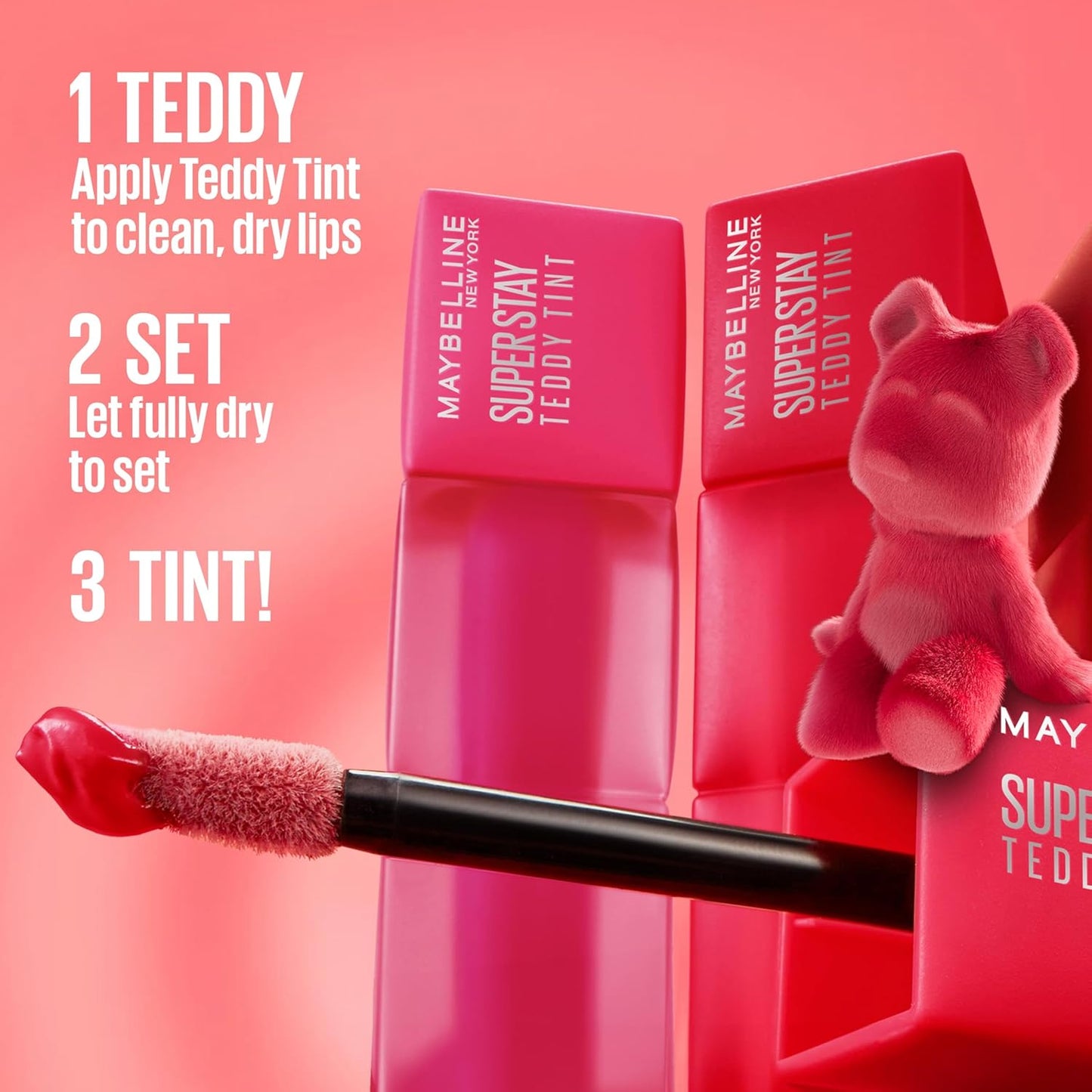 Maybelline Super Stay Teddy Lip Tint, Long Lasting Matte Lipstick For Up To 12HR Wear, Pinky Promise, 1 Count