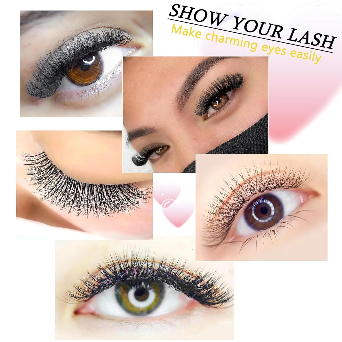 W Lash Extensions 4D Eyelash Extensions W Shape 0.07mm Thickness L Curl 12mm Premade Fans W Lashes Individual Lashes Matte Black 12 Rows False Eyelashes Volume Lashes(W-4D-0.07-L,12mm)