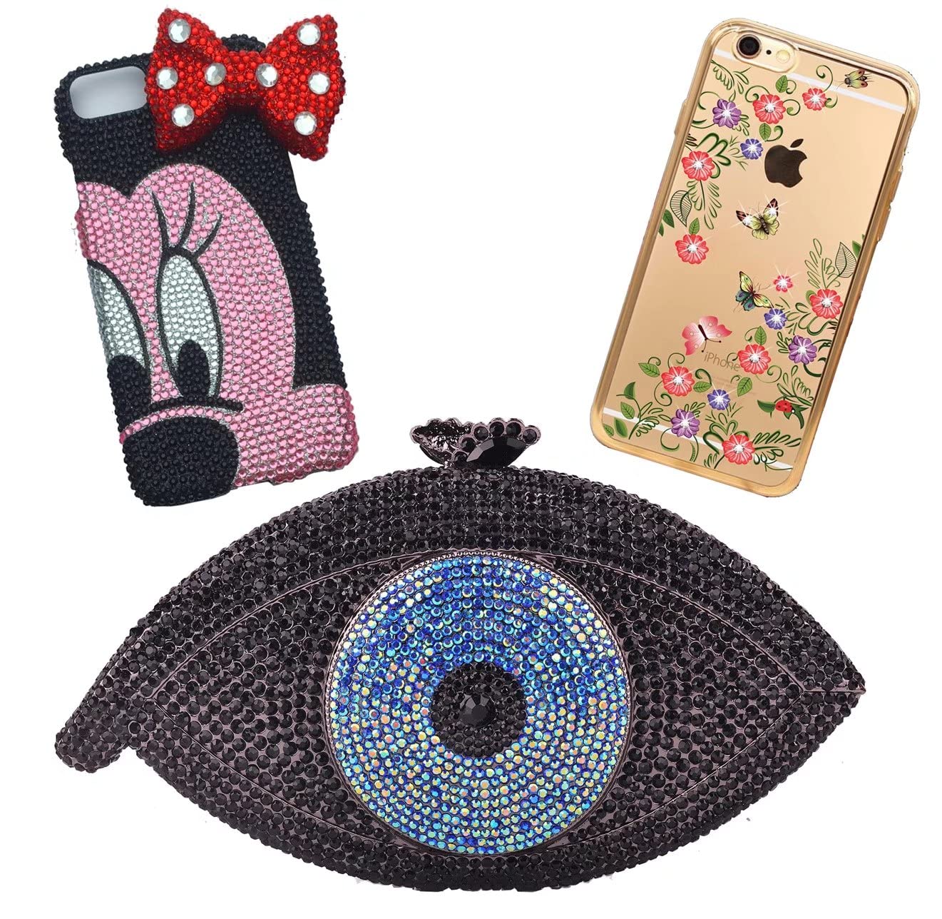 1500 Pieces SS16 4mm Flatback Rhinestones Clear Glass Round Gems Crystals for Nail Art DIY Crafts Clothes Shoes Bags (Light Blue)