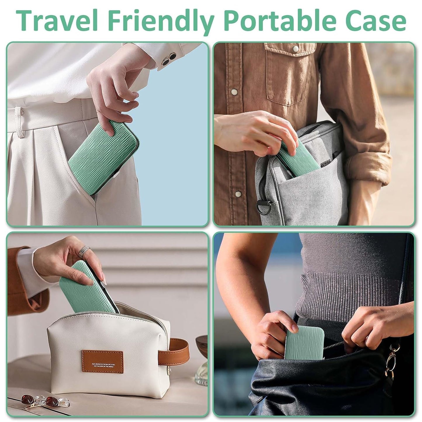 BLESWIN 10-Piece Nail Care Kit, Professional Manicure Set with Green Leather Case, Ideal for Women & Men