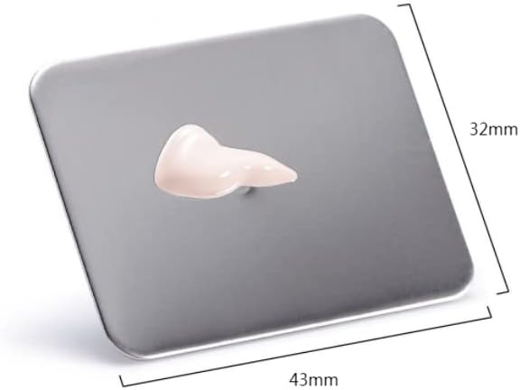 HLLMX 1 PCS Nail Art Palette Nail Art Palette Stainless Steel Cosmetic Makeup Palette Mini Nail Art Cosmetic Ring Palette DIY Art Design Paint Color Mixing Palette Metal Tool