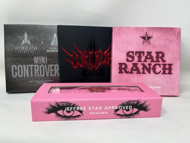 Jeffree Star Cosmetics Birthday Gift Box for Any Holiday Make Up Bundle Set - 4 pcs Bundle