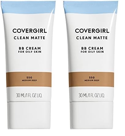 COVERGIRL - Clean Matte BB Cream, Oil-Free, Long-Lasting, Sensitive Skin, Lightweight, 100% Cruelty-Free (Pack of 2)