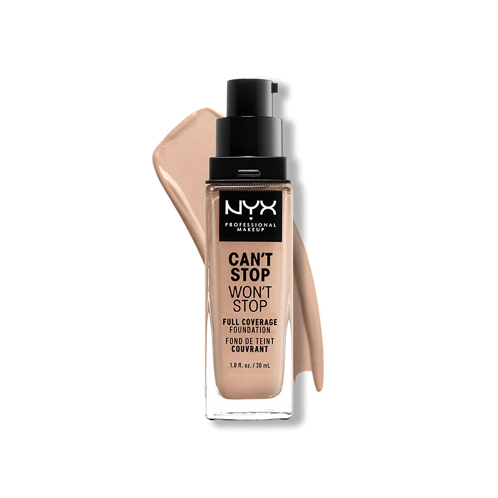 NYX PROFESSIONAL MAKEUP Can't Stop Won't Stop Foundation, 24h Full Coverage Matte Finish - Light