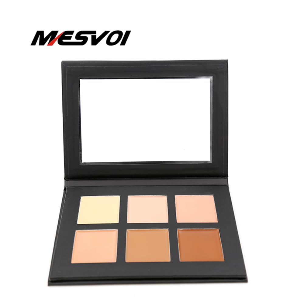 6 Color Contour and Highlighting Makeup Kit Contouring Foundation Concealer Palette Cream Kit Mattle (Medium)