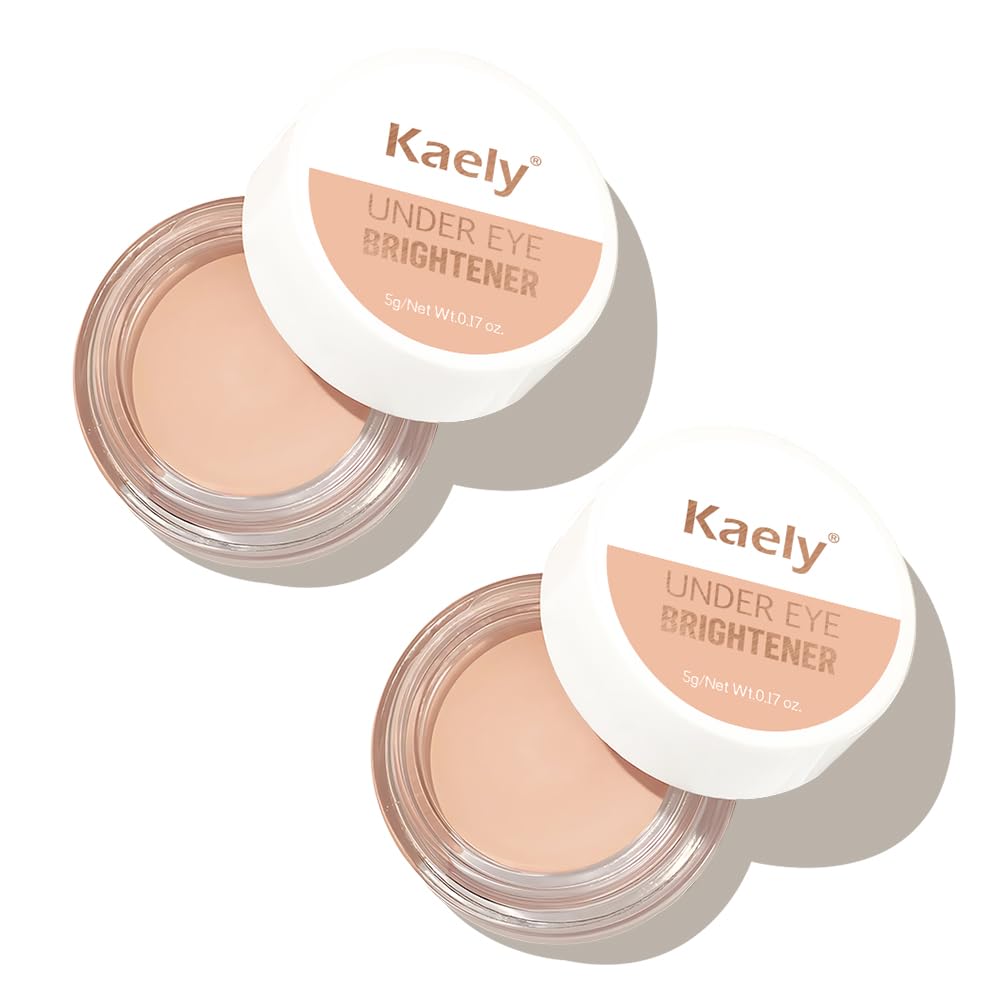 evpct 2Pcs under Eye Brightener, Nourishing Luminous under Eye Concealer Color Corrector for Dark Circles, Waterproof Naturactor Concealer Pot make up for face Eye Ring corrector de ojeras, 07# Fair