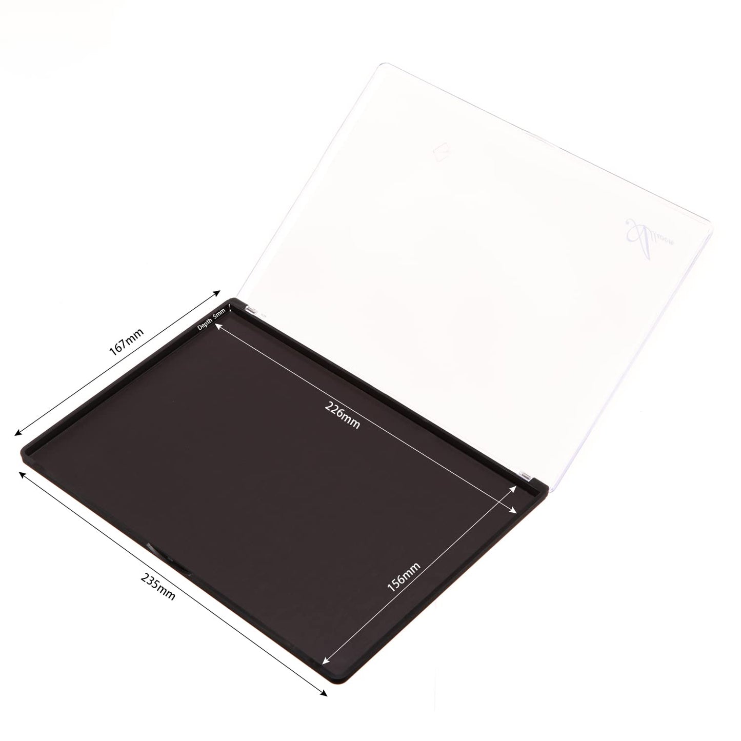 XL Large Empty Magnetic Transparent Plastic Eyeshadow Makeup Palette with 20Pcs Adhesive Empty Palette Metal Stickers for Eyeshadow Lipstick Blush Powder