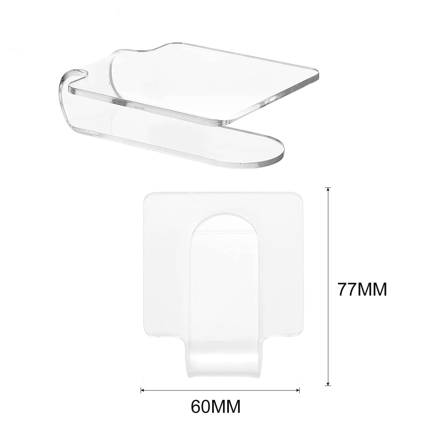 2PCS Clear Acrylic Professional Makeup Palette Handheld Cosmetic Nail Art Manicure Palette for Mixing Foundation Cosmetics Eyeshadow Cremes