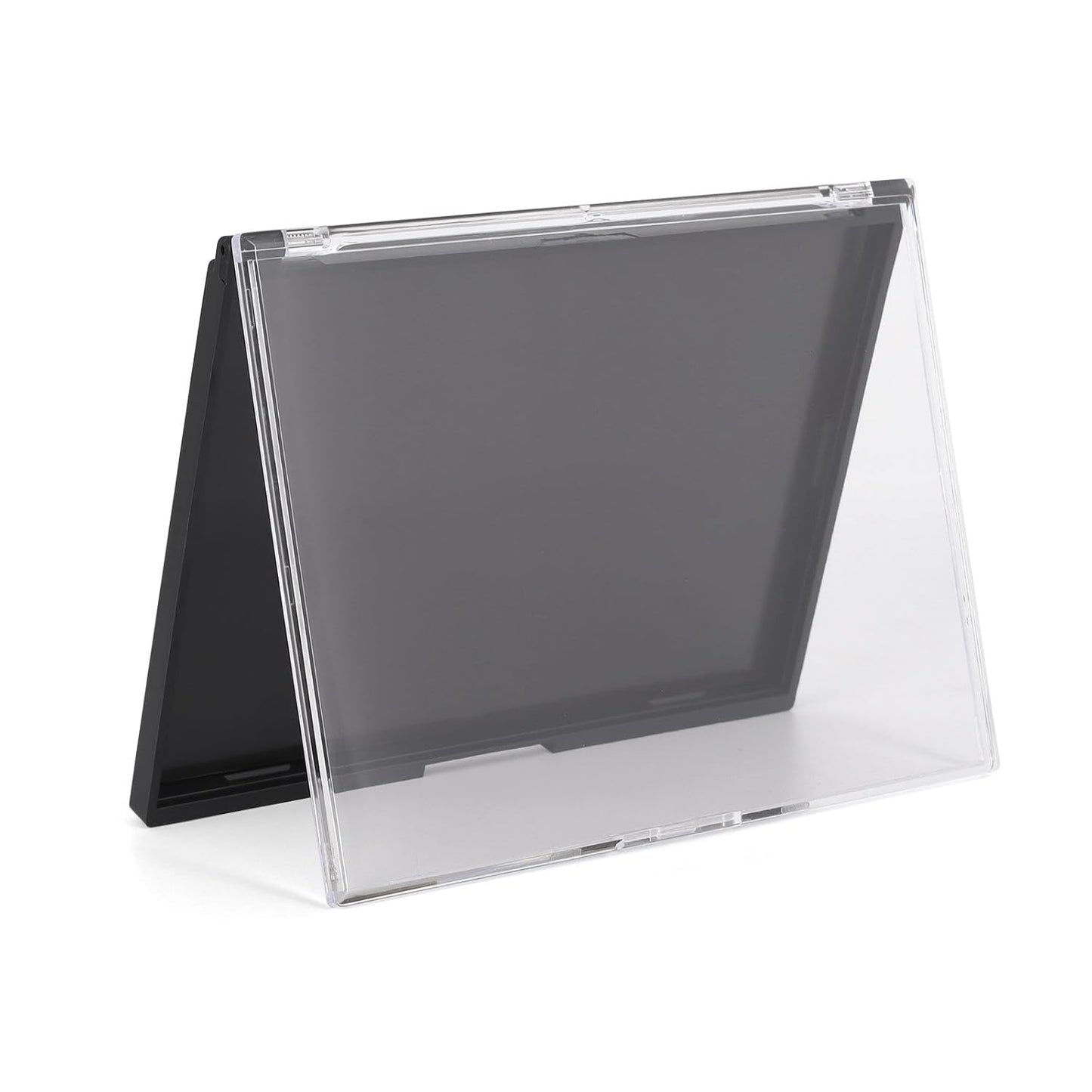 AJLTPA Magnetic Makeup Palette with Clear Top, Empty Eyeshadow Pan Dispensing Storage Box with 40Pcs Adhesive Metal Stickers for DIY Cosmetics Lipstick Blush Powder(Medium Palette - 5.7"x4.3")