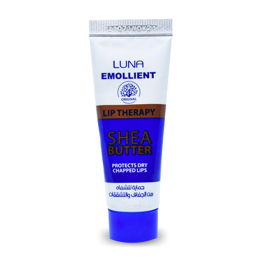 Luna Emollient With Shea Butter Protects Dry Lips Out & Makes Them Look Dewy And Soft For Lip Care That Keeps Your Lips Soft In Extreme (1 Pack = 0.35 oz / 10 ml) لونا حماية للشفاة من الجفاف والتشققات