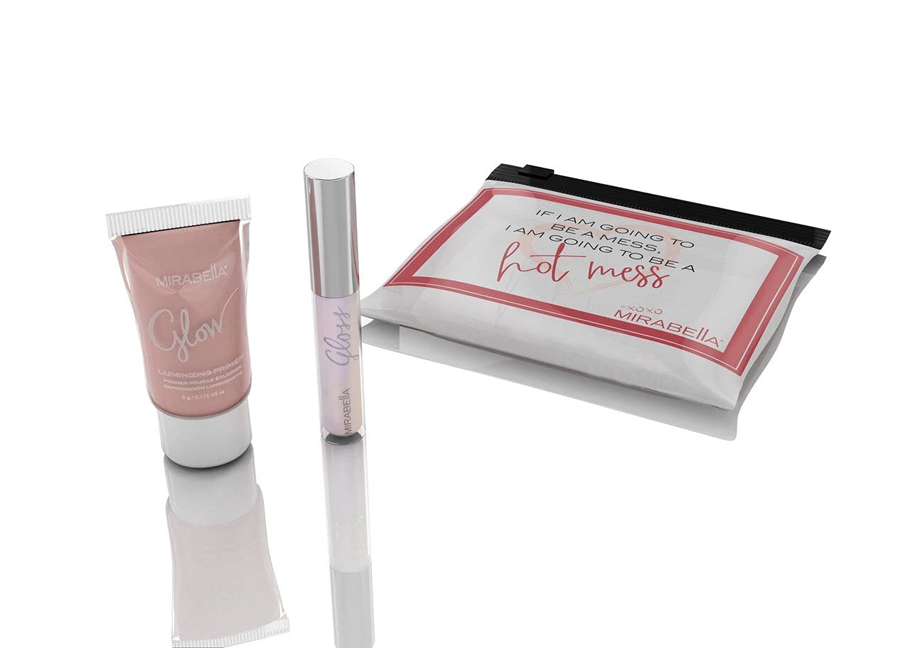 Mirabella Beauty You Glow Girl Gift Set - Mini Lip Gloss and Luminizing Facial Primer Gift Set