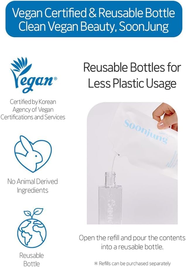 ETUDE SoonJung pH5.5 Relief Toner, Toner for Face, Hydrating Toner for Sensitive Skin, Vegan Face Toner, Panthenol, Madecassoside, Moisturizer, Korean Skin Care, Korean Toner, Beauty (6.76 Fl Oz)