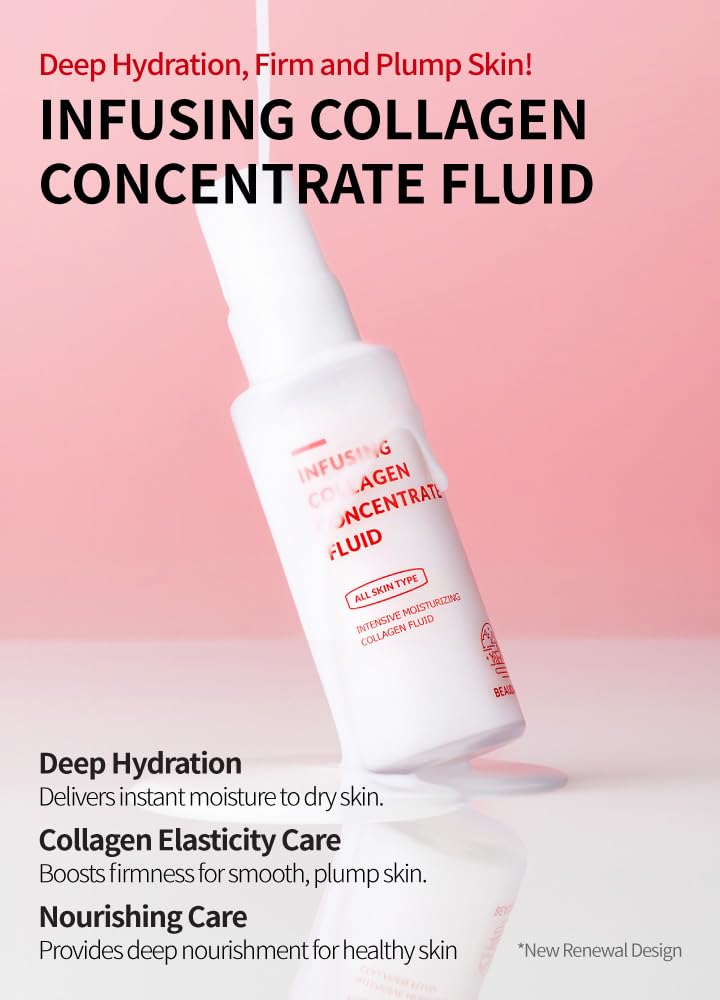 Infusing collagen concentrate fluid (1.69 fl. oz), firming lotion, collagen intensive care, anti-wrinkle, daily skincare, skin tightening, face moisturizer, nourishing, hydrating