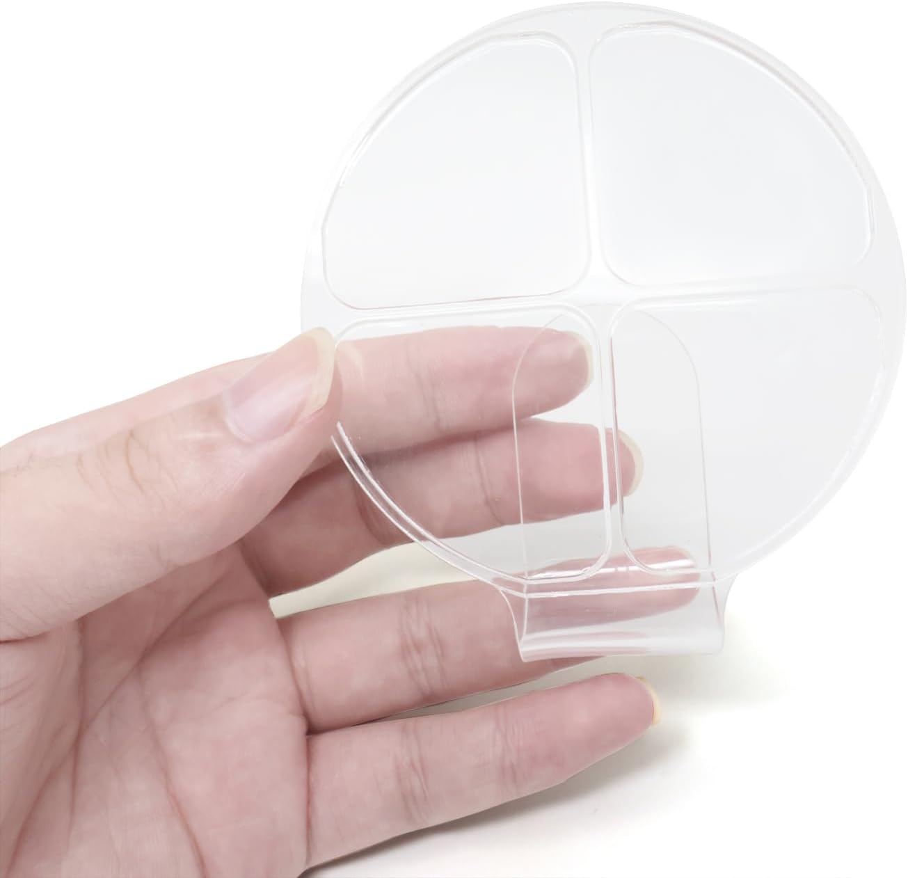 yueton 2PCS Acrylic Makeup Mixing Tray Makeup Palette Spatula Eyeshadow Makeup Hand Palette Nail Art Transparent Palette Hand Makeup Mixing Palette Cosmetic Foundation Dish for Makeup Foundation