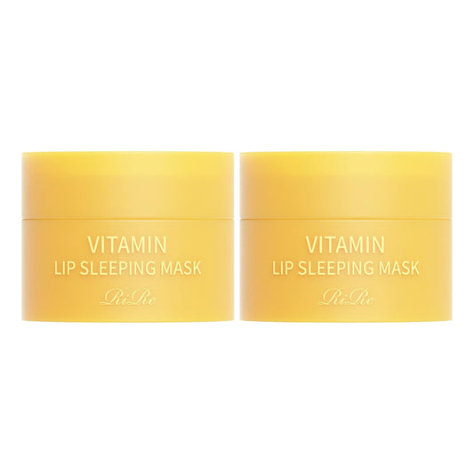 Vitamin Lip Sleeping Mask 10g / 0.35 oz. (Pack of 2) Contains 5,000ppm of vitamin E, Nourishing Moisturizing Elasticity Keratin Care, Lip Balm For Chapped, Cracked, Dry, Wrinkled Lips