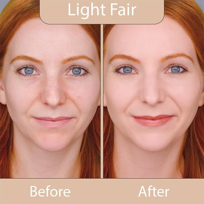 LUMINESS Silk Airbrush Spray Foundation 2-PC Kit - Foundation & Dual-Sided Angled Makeup Brush - Buildable Coverage, Anti-Aging Formula, Humidity Resistant, Hydrates & Moisturizes, Light Fair