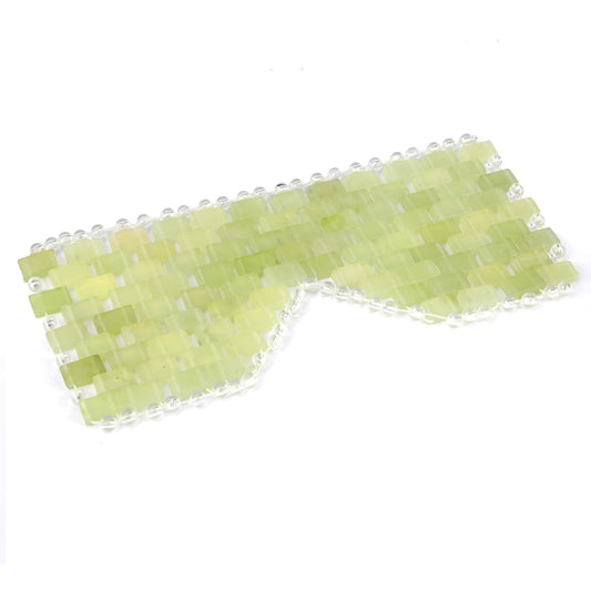 Jade Eye Mask, Facial Cooling Mask with 100% Real Jade for Hot & Cold Therapy to Reduce Wrinkles, Puffiness, Migraines, and Anti-Aging