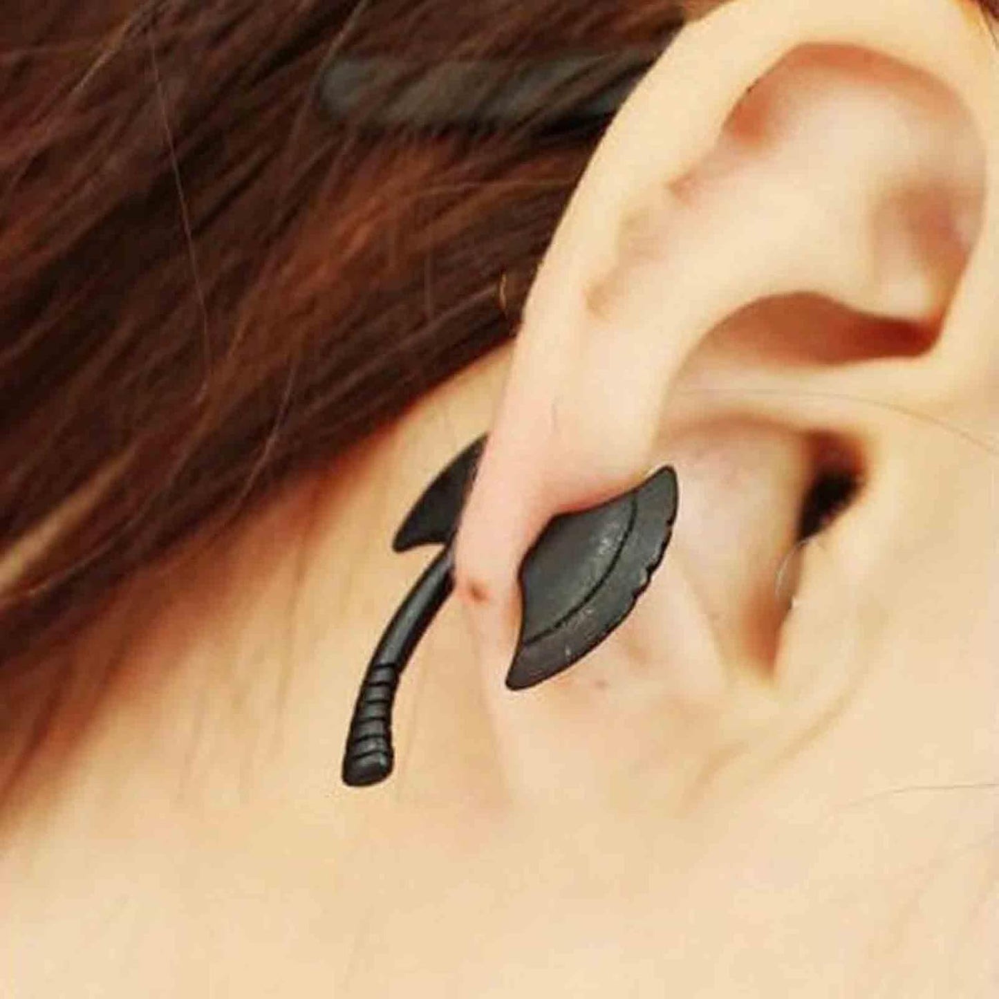 Punk Axe Ear Jacket Earrings Black Axe Stud Earrings Gothic Scary Axe Earrings Axe Hatchet Shape Earrings Jewelry for Women