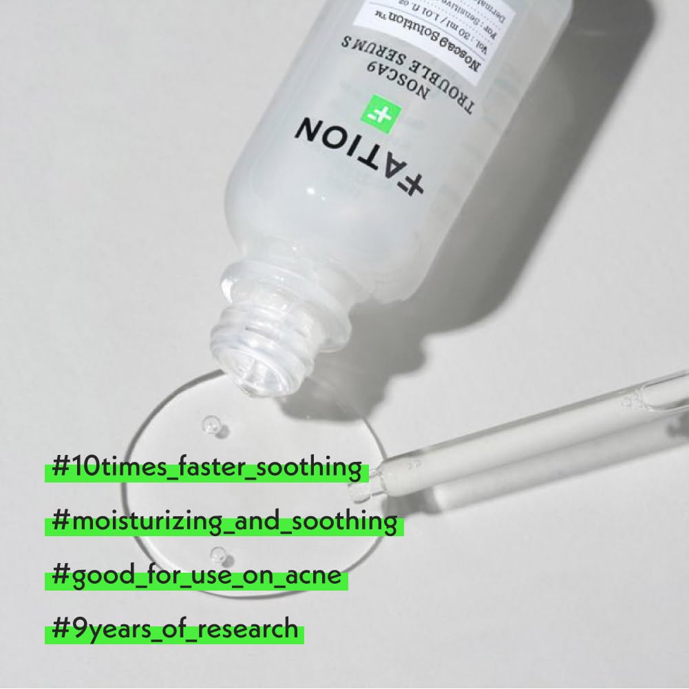 NOSCA9 Soothing Serum S - Rapid Hydrating Calming Serum with 5-Layer Ceramide Complex &Fresh Centella Asiatica, Advanced Barrier Repair for Sensitive Skin Korean Skin Care (1.01 Fl Oz (Pack of 1))