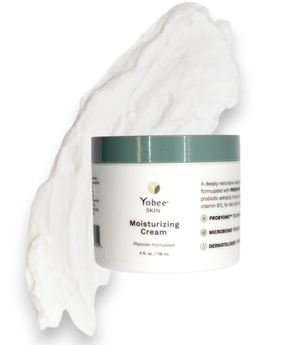 Yobee Body & Face Moisturizing Cream for Dry, Sensitive Skin | Probiotic extracts, Honey, Turmeric, Vitamin B12, Ceramides, Shea Butter | Fragrance Free | For Kids & Adults (6)