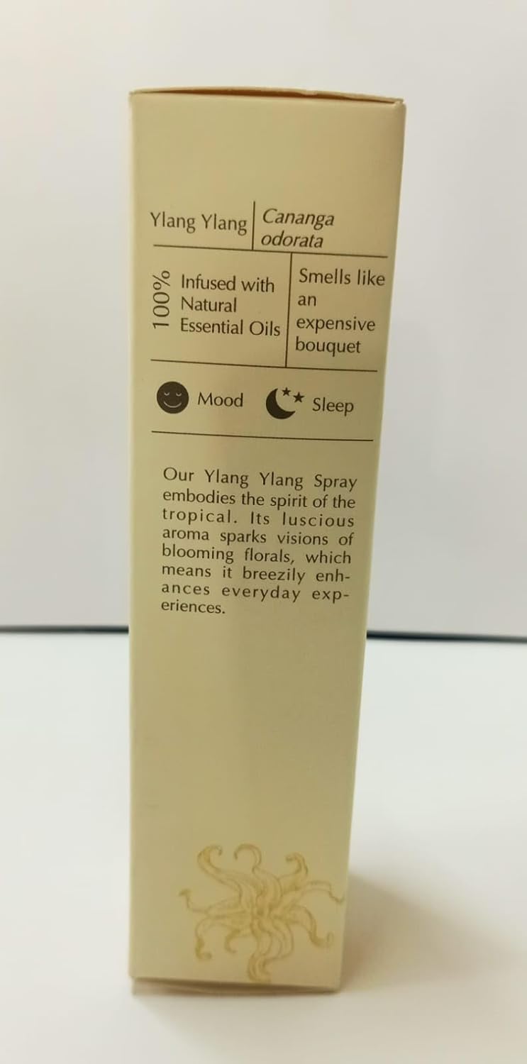 Ylang Ylang Room, Linen & Pillow Spray by Aromafume | 100ml/3.38 fl oz | with Ylang Ylang Essential Oil | Aromatherapy Spray | Mist for Bedding, Fabrics
