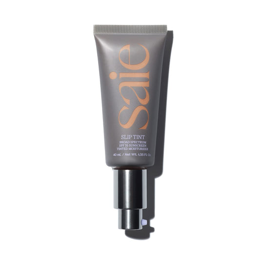 Saie Slip Tint SPF 35 Tinted Moisturizer - Light Coverage Moisturizer + Broad Spectrum Zinc Oxide Sunscreen with Hydrating Hyaluronic Acid - Shade Five (1.35 oz)