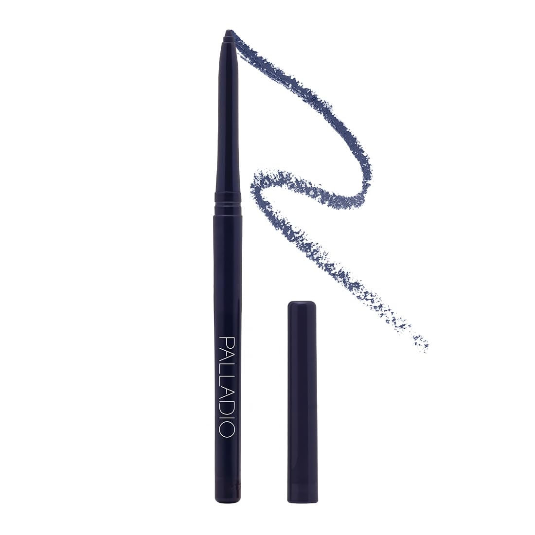 Palladio Retractable Waterproof Eyeliner, Richly Pigmented Color and Creamy, Slip Twist Up Pencil Eye Liner, Smudge Proof Long Lasting Application, All Day Wear, No Sharpener Required, Deep Blue