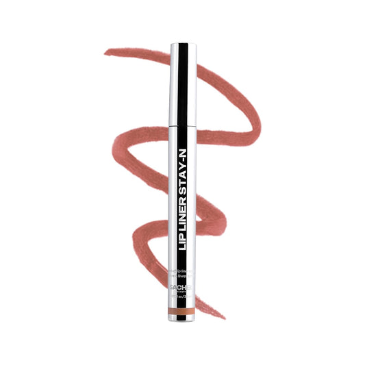 Sacheu Lip Liner STAY-N Peel Off Lip Stain — Long Lasting Matte Lip Tattoo Transfer Proof Lipstain Infused with Hyaluronic Acid & Vitamin E for All Skin Types — Vegan & Cruelty-Free, p-INKED