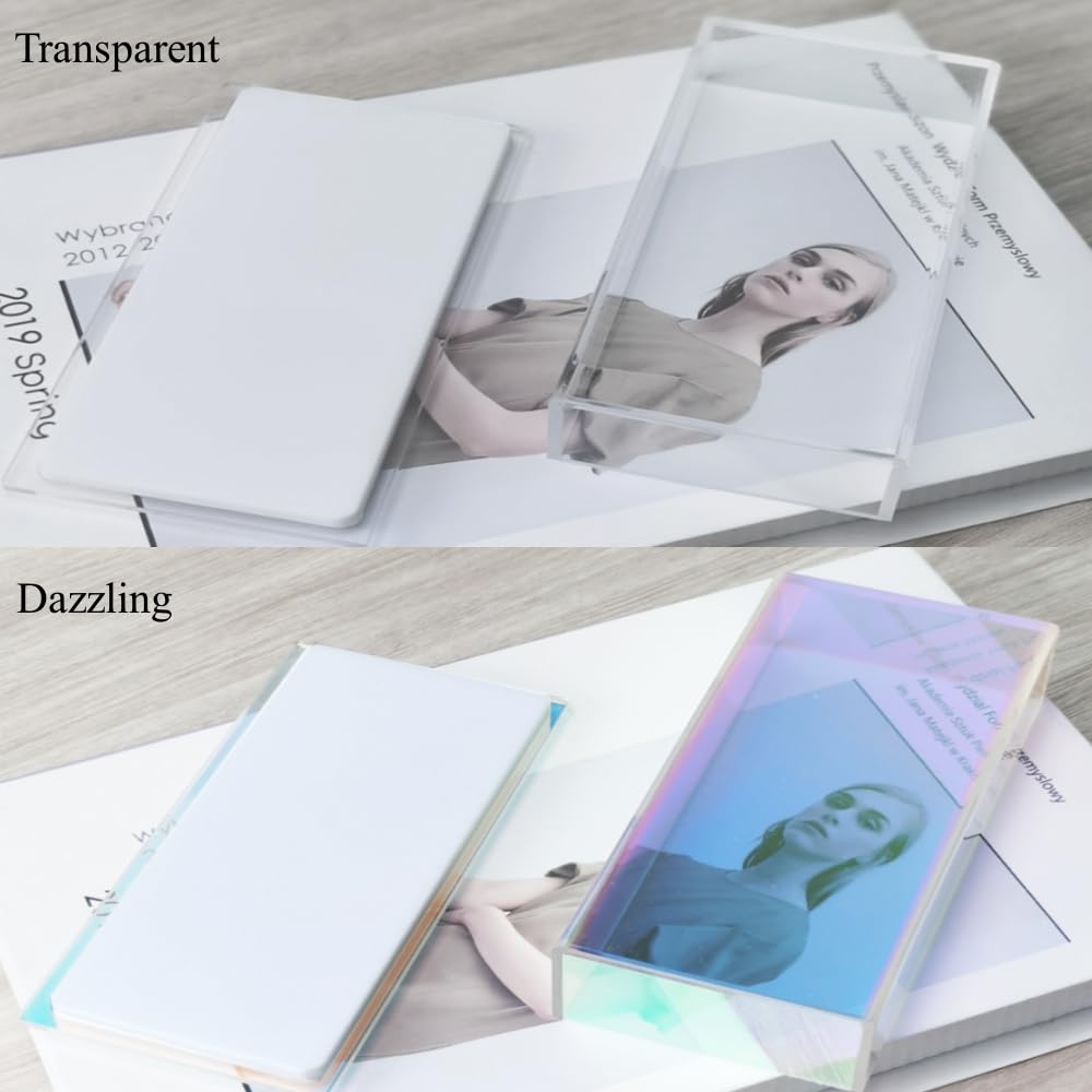 Grafting False Eyelash Acrylic Extension Pallet Organizer, Eyelash Extension Glue Tweezers Plate Makeup Palette, Dustproof Storage Box Display Training Tools Salon (Transparent)