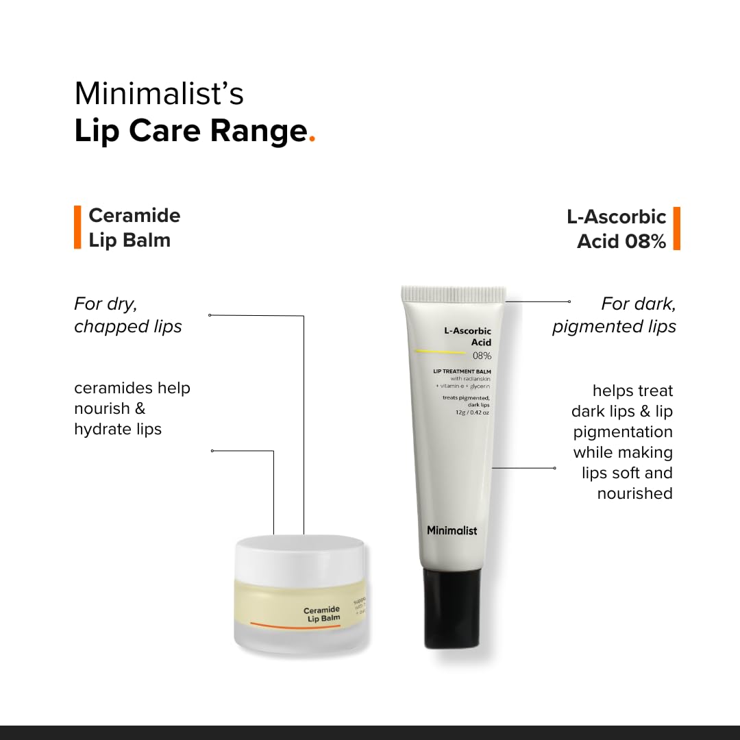 Minimalist Ceramide Lip Balm | With Hyaluronic Acid to Hydrate & Repair Chapped Lips | Provides Protection from the Sun | 0.28 Oz / 8 gm