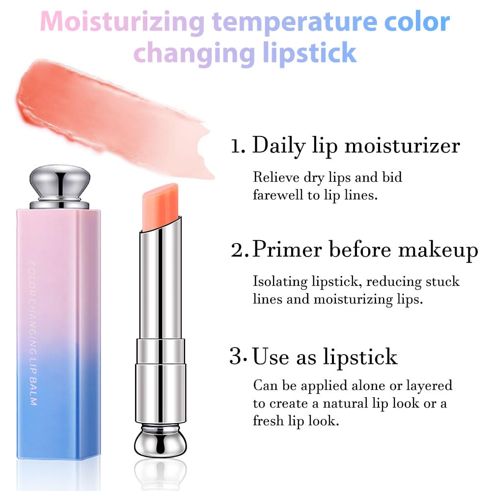 BINGBRUSH Korean Magic Lipstick Color Change Changing Lip Tint Tinted Stain Gloss Balm Long Lasting Waterproof Moisturizer (212#)