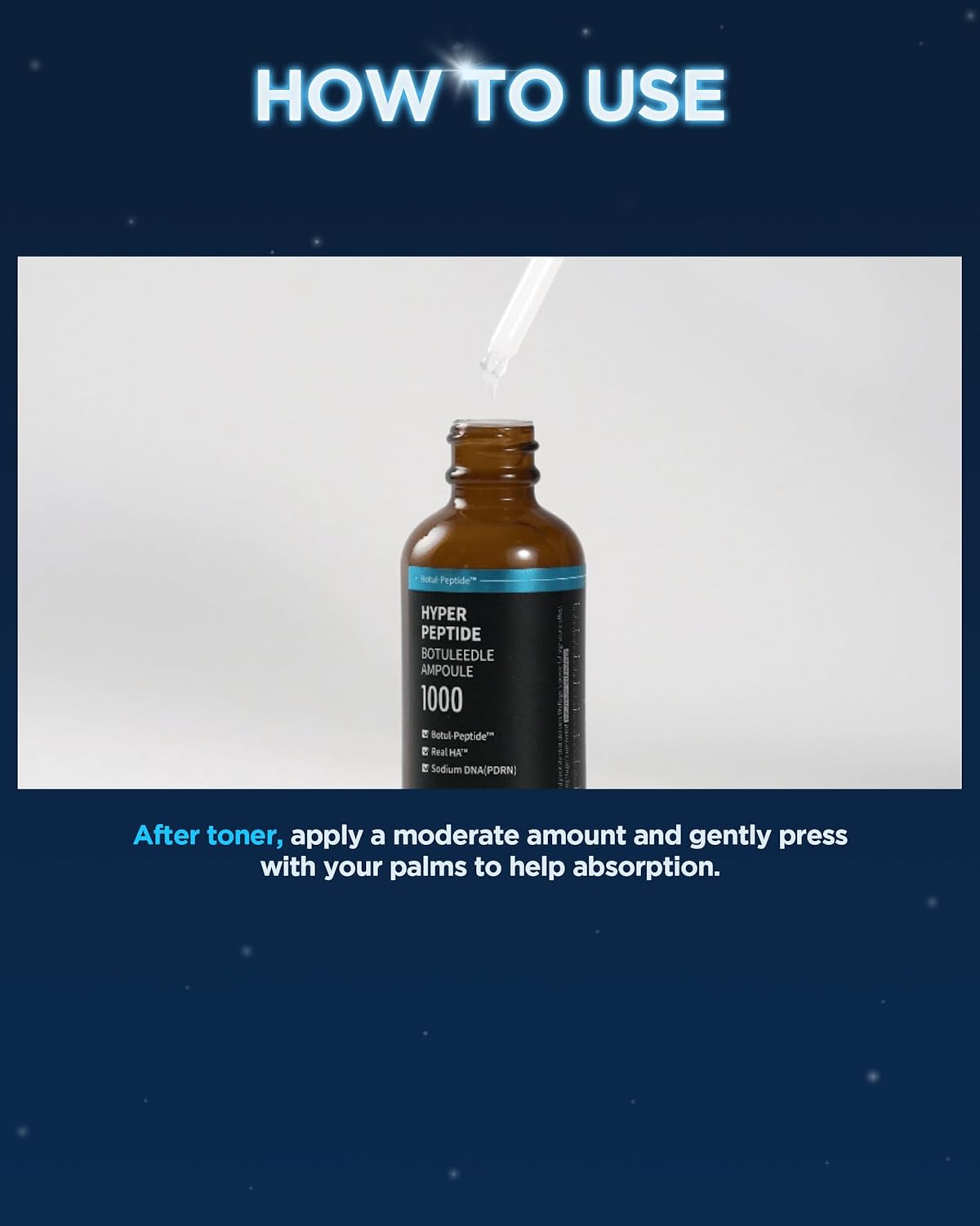 WELLAGE Hyper Peptide Botuleedle Ampoule, Korean Anti-Aging Serum with Infused Peptide, High Purity of Hyaluronic Acid, PDRN, Panthenol, Squalane - Pore Elasticity, Plumping Skin, 1.69 fl.oz.