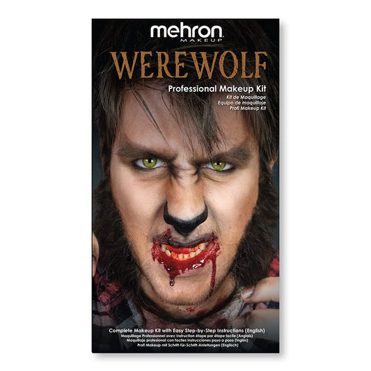 Mehron Makeup Premium Character Kits| Makeup Kits for Halloween & Cosplay| Made in the USA | Complete Makeup Kit | Includes all Makeup, Tools, & Instructions on How to Create the Look | (Werewolf)