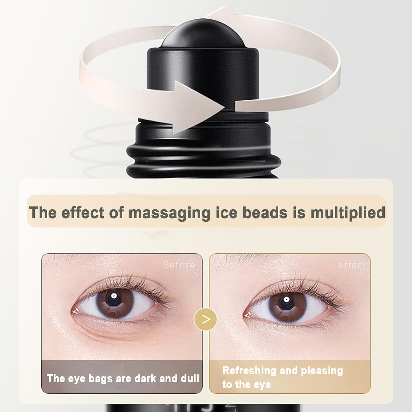 Eye Repair Stick for Men, Under Eye Roller for Eyes Bags and Dark Circles, Cooling Stick Hydrates and Depuffing, Gentle, Natural Formula (3pcs, 0.35 fl.oz)