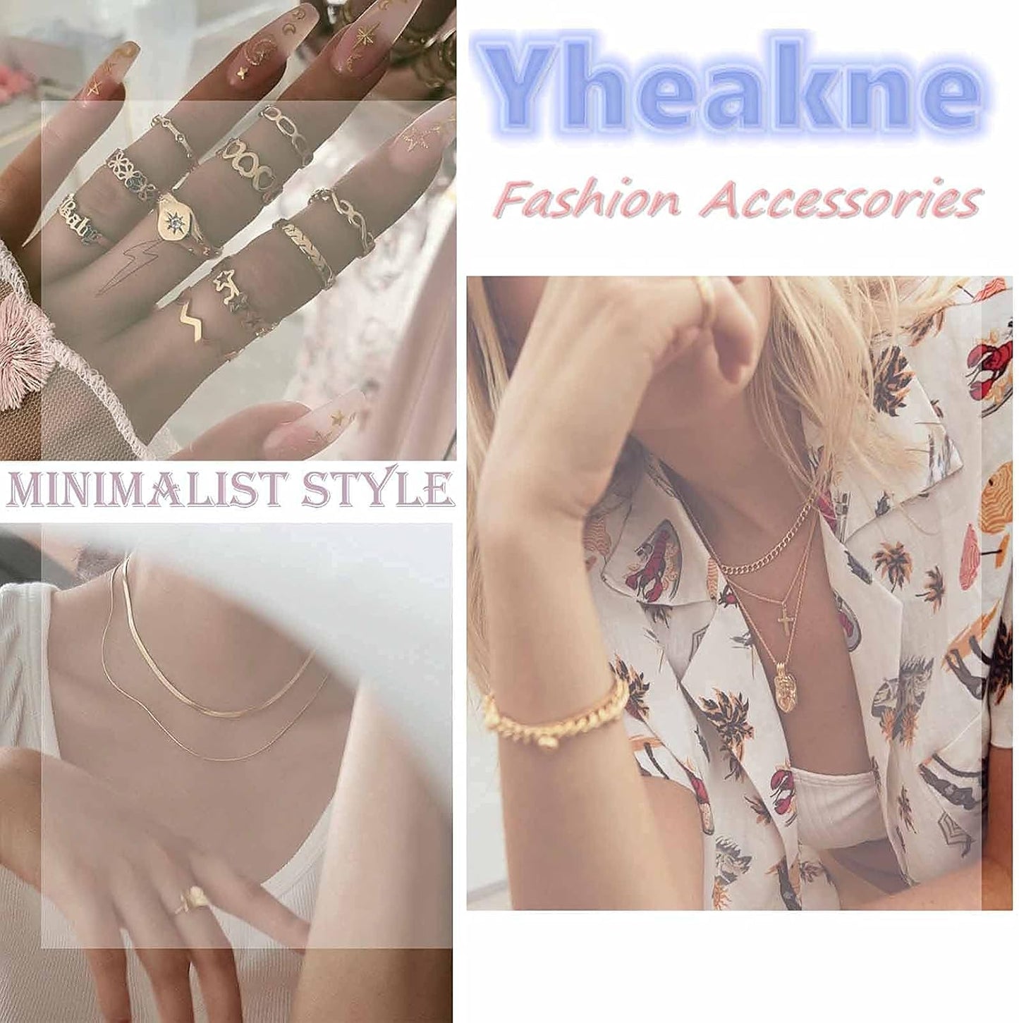 Boho Layered Moonstone Necklace Chain Gold Moon Pendant Necklace Black Hexagonal Stone Necklace Jewelry for Women