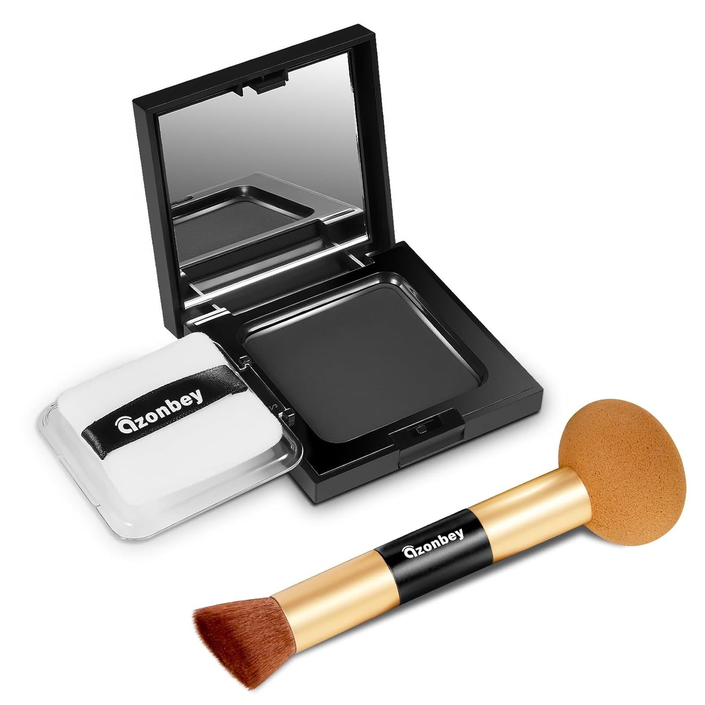 New Root Touch Up Hair Color With Makeup Brush for Gray Hair Coverage,Hair Fibers for Thinning Hair,Hairline Powder - Instantly Cover Touch Up,Black Root Touch Up, Hair Powder for Women Men (Black)